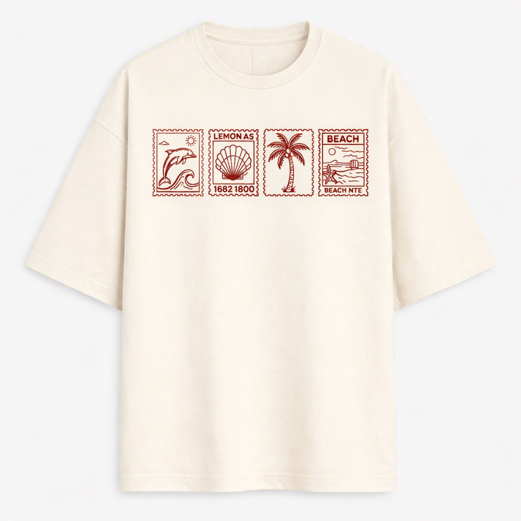 Beach Inspired Terry Oversized T-Shirts – (Unisex Cotton)