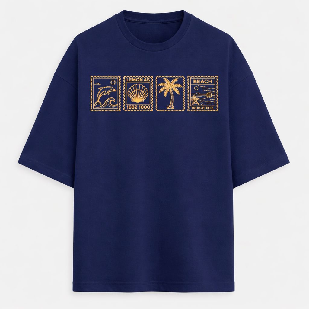 Beach Inspired Terry Oversized T-Shirts – (Unisex Cotton)