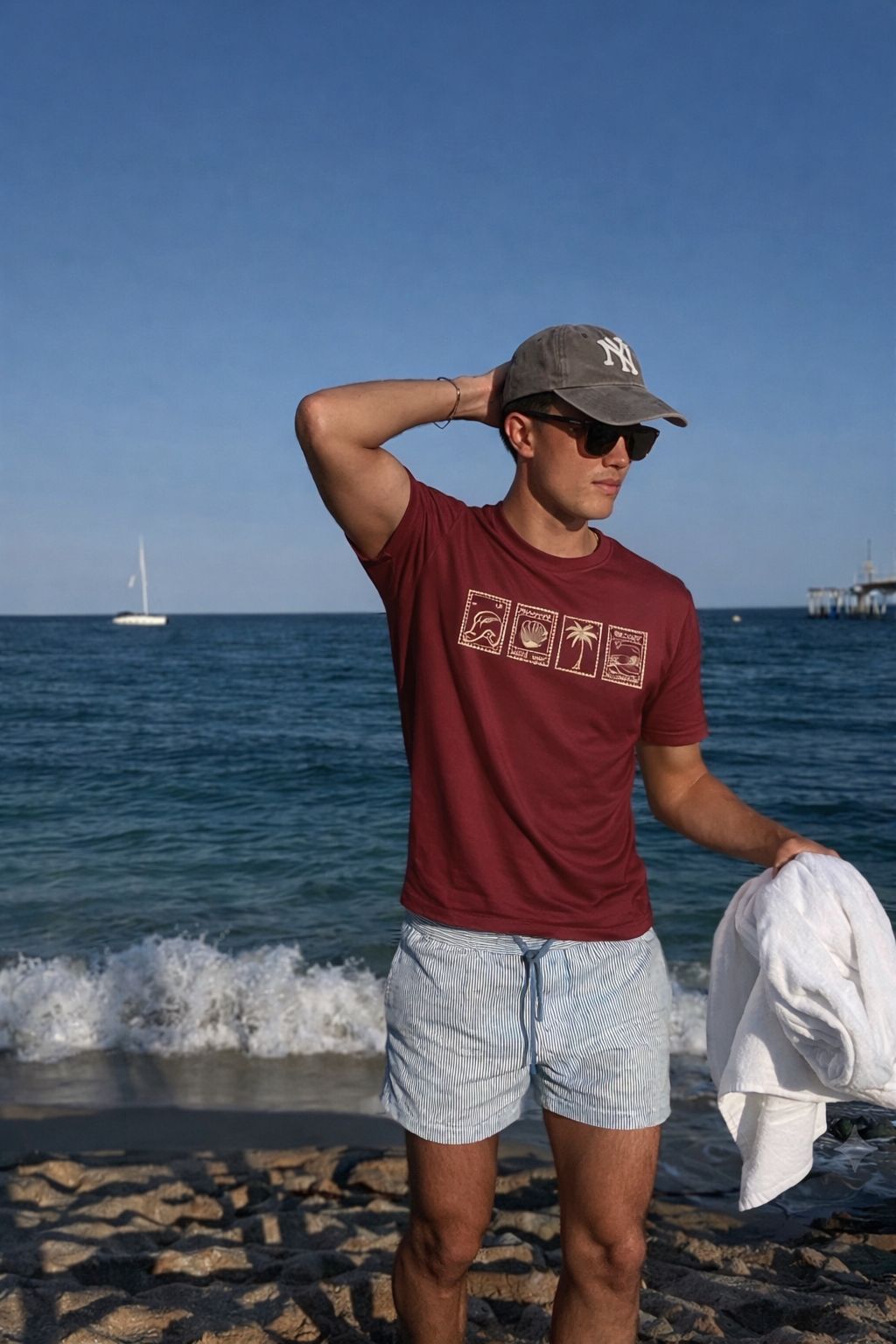 Beach Inspired Terry Oversized T-Shirts – (Unisex Cotton)