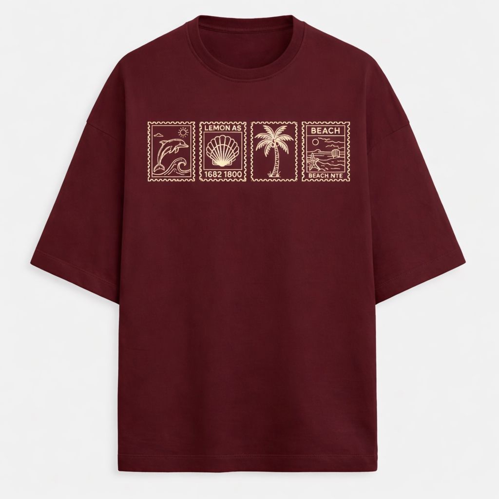 Beach Inspired Terry Oversized T-Shirts – (Unisex Cotton)