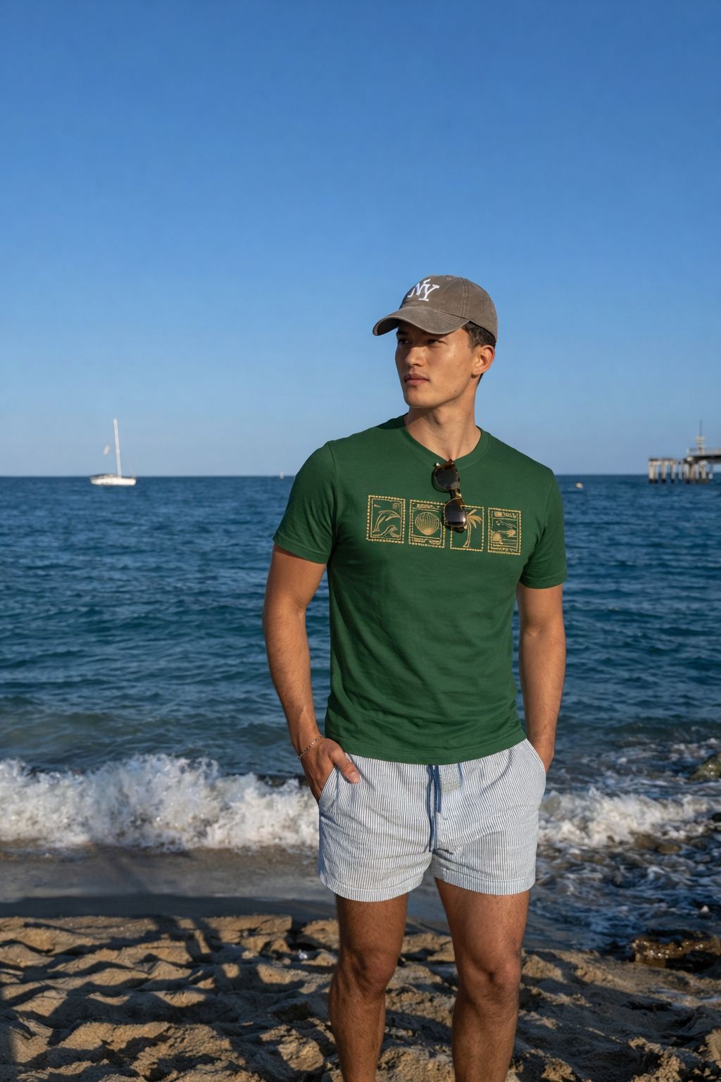 Beach Inspired Terry Oversized T-Shirts – (Unisex Cotton)