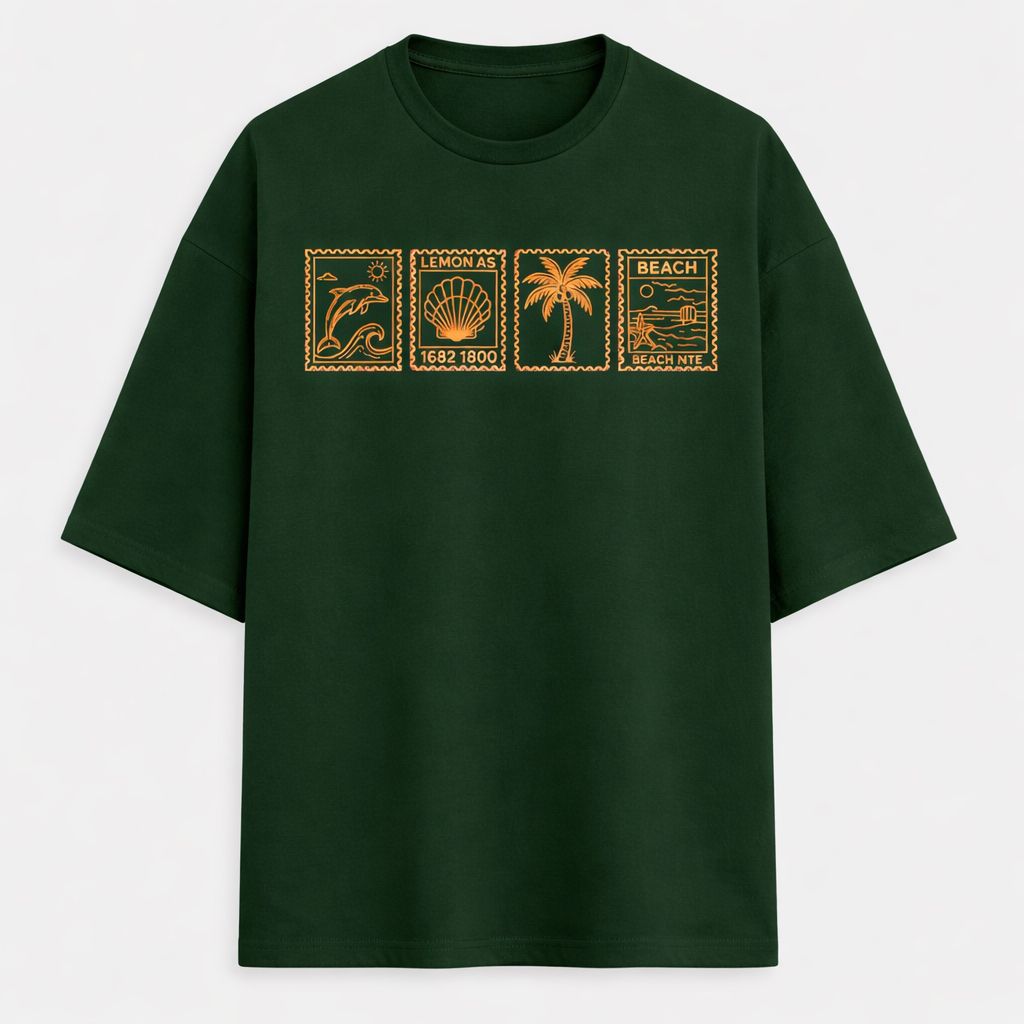 Beach Inspired Terry Oversized T-Shirts – (Unisex Cotton)