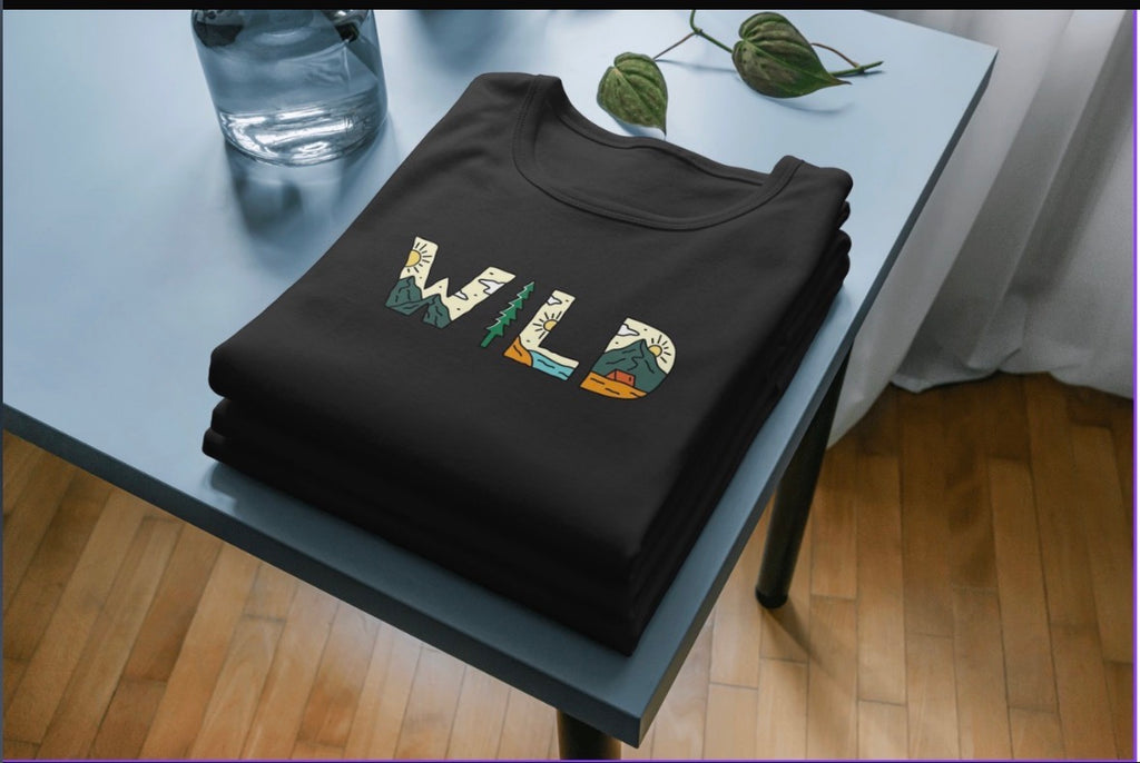 WILD Oversized Terry Cotton Graphic T-Shirt
