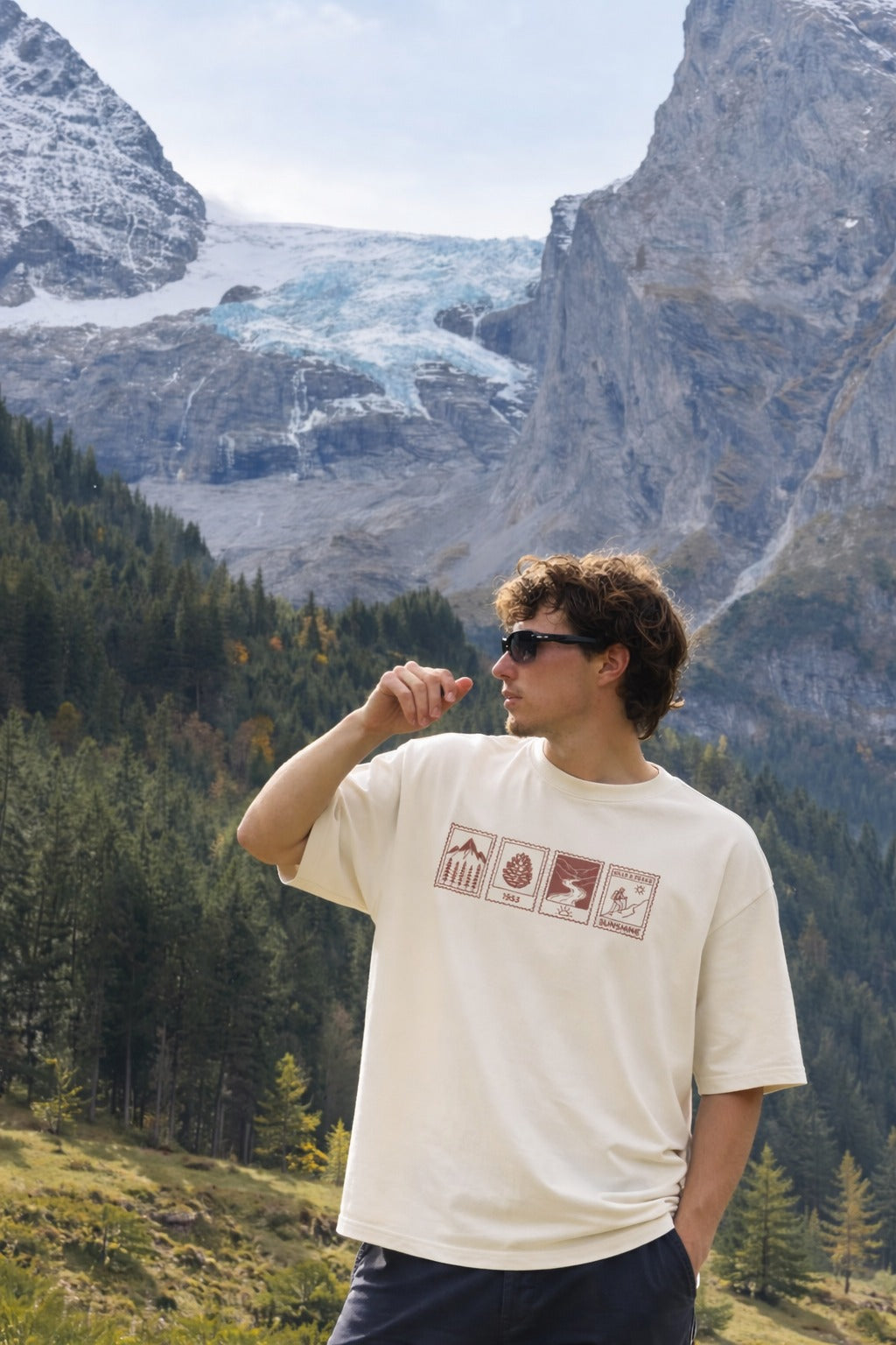 Mountain Calling Terry Oversized T-Shirts – (Unisex Cotton)
