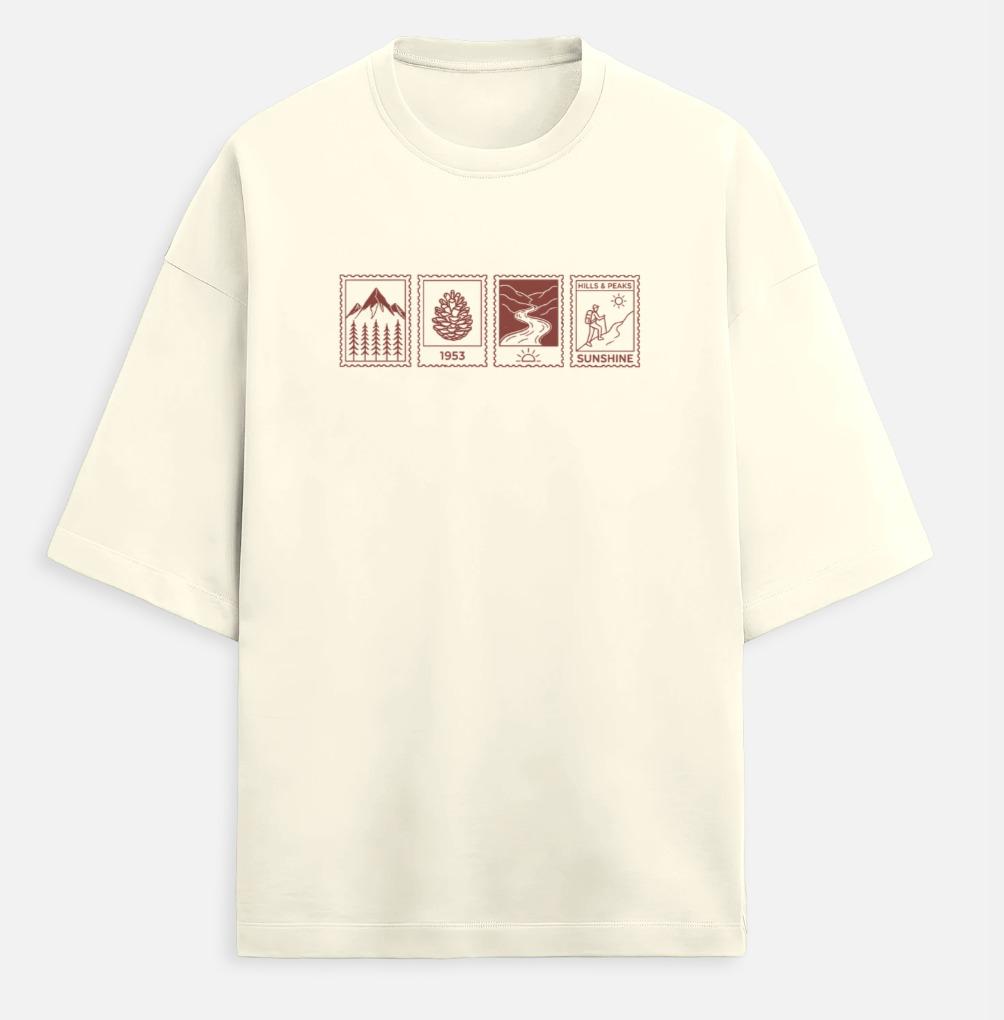 Mountain Calling Terry Oversized T-Shirts – (Unisex Cotton)