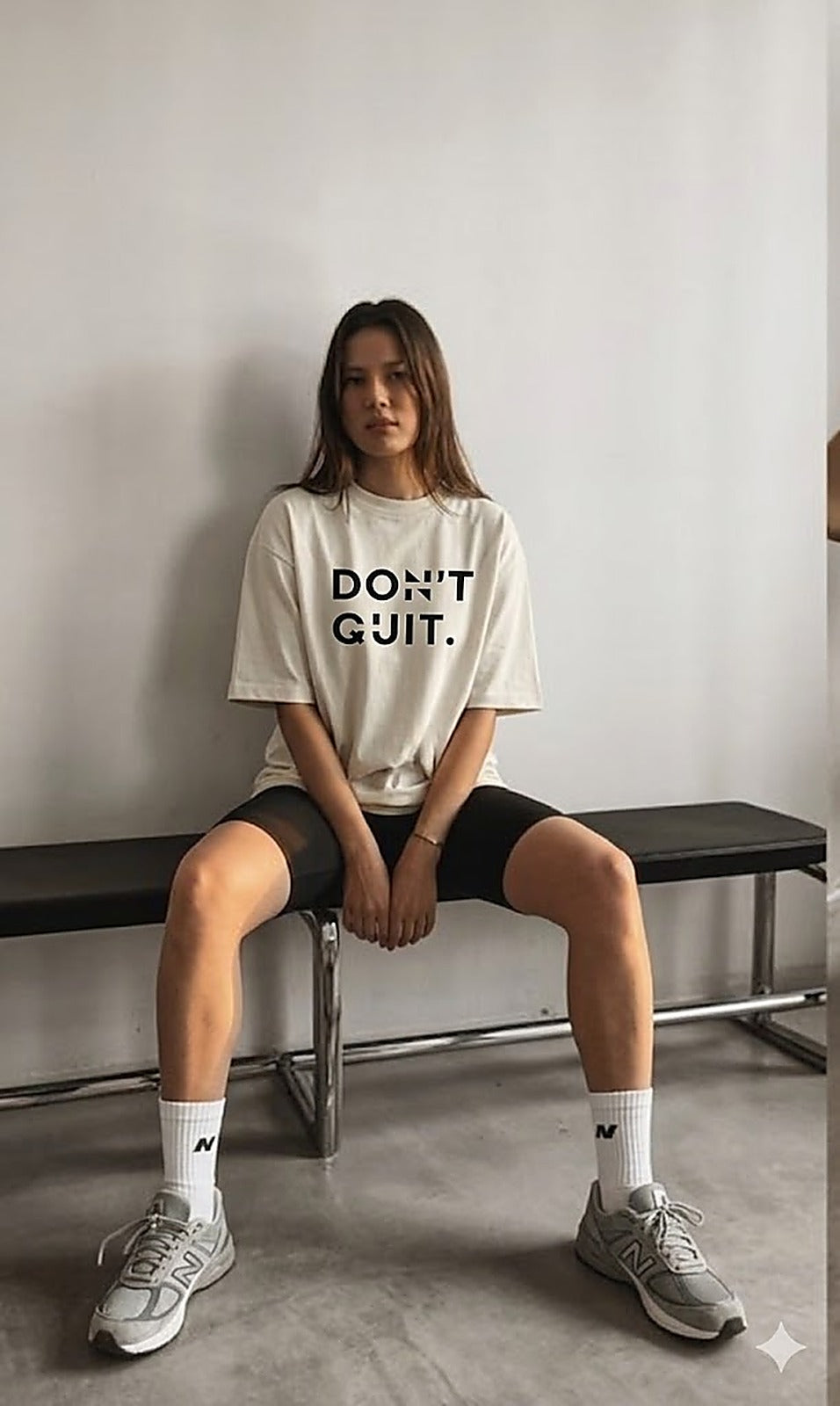 Don’t Quit – Minimal Off White Statement Tee
