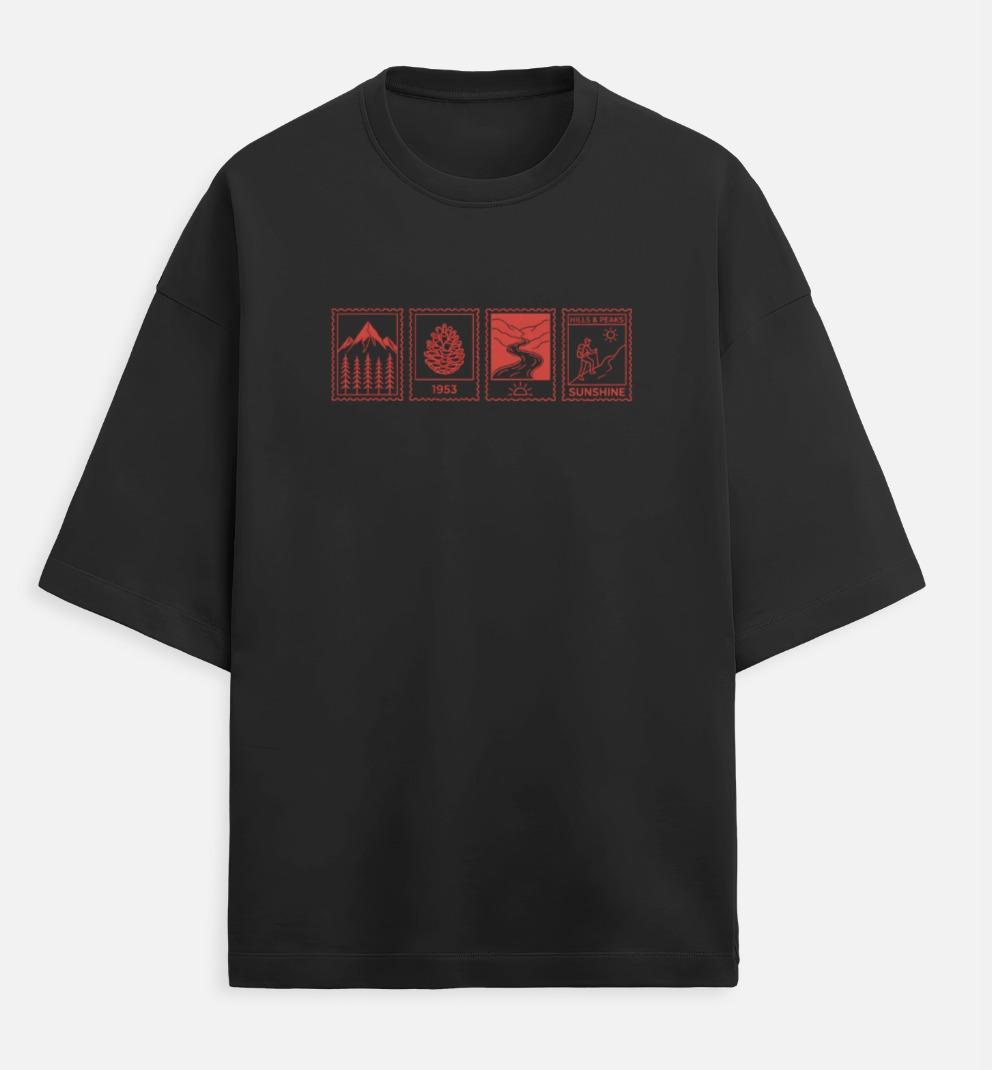 Mountain Calling Terry Oversized T-Shirts – (Unisex Cotton)