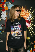 Summer Vibe Oversized Terry Cotton Graphic T-Shirt