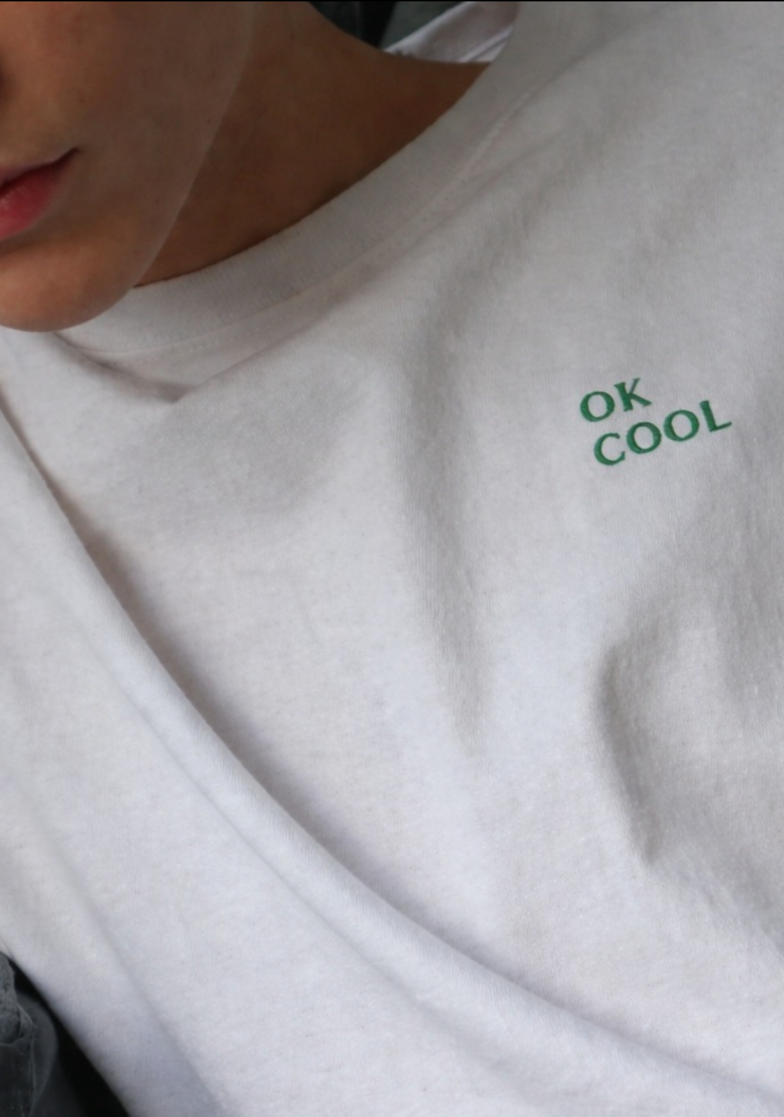 OK Cool Minimal Design Terry Oversized T-Shirts – (Unisex Cotton)
